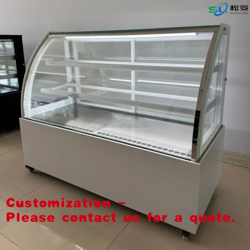 Commercial Chest Freezer - custom.Stainless Steel Cake Showcase Cooled Pastry