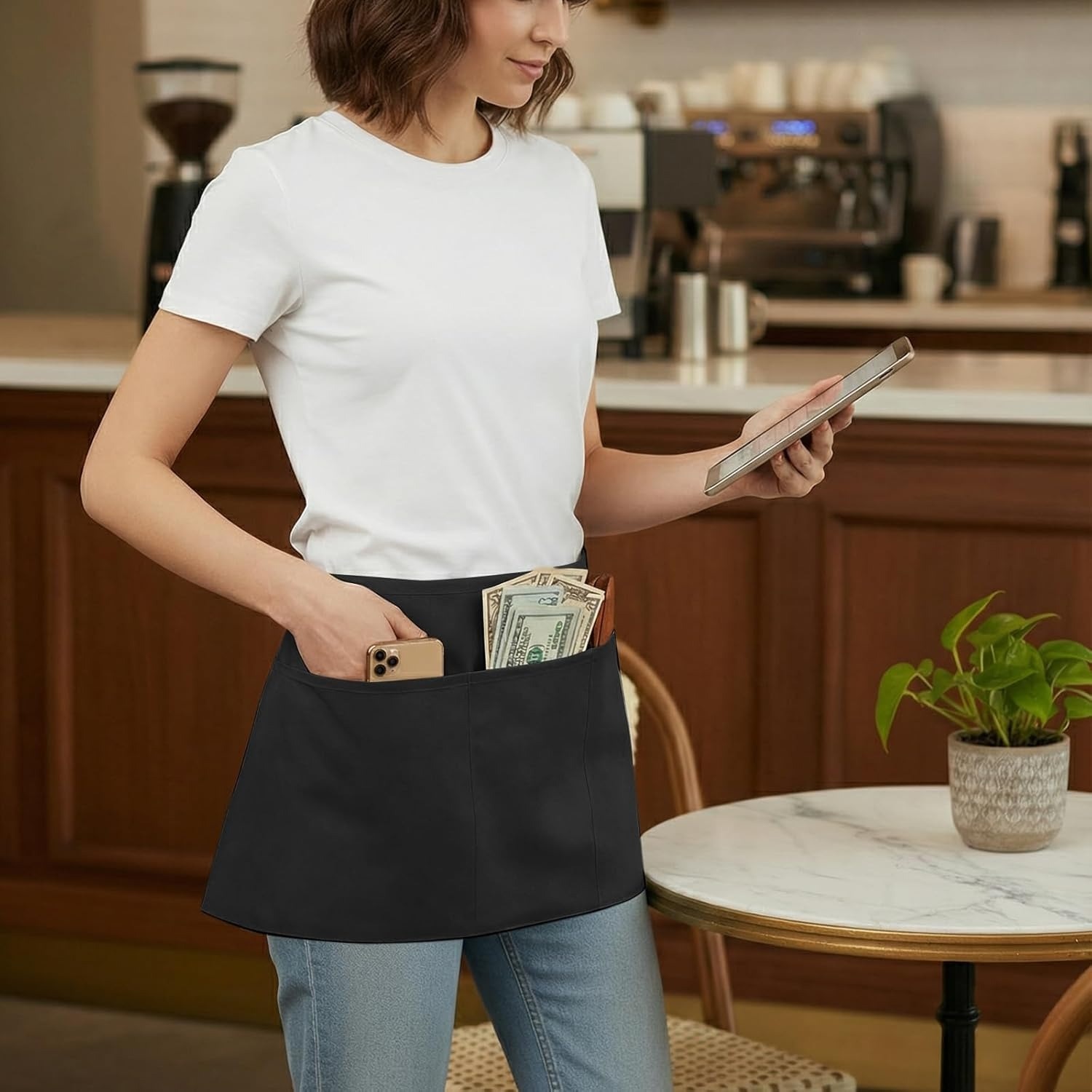 Server Aprons with 3Pockets (1 - огляд і ціна Commercial Kitchen And Bar