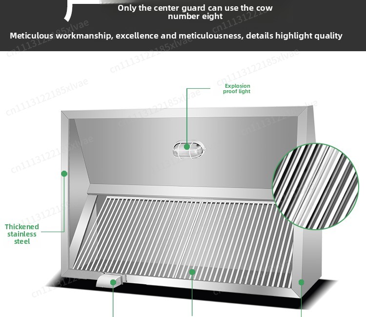 Thickened Stainless Steel Fume - огляд і ціна Commercial Kitchen Hoods